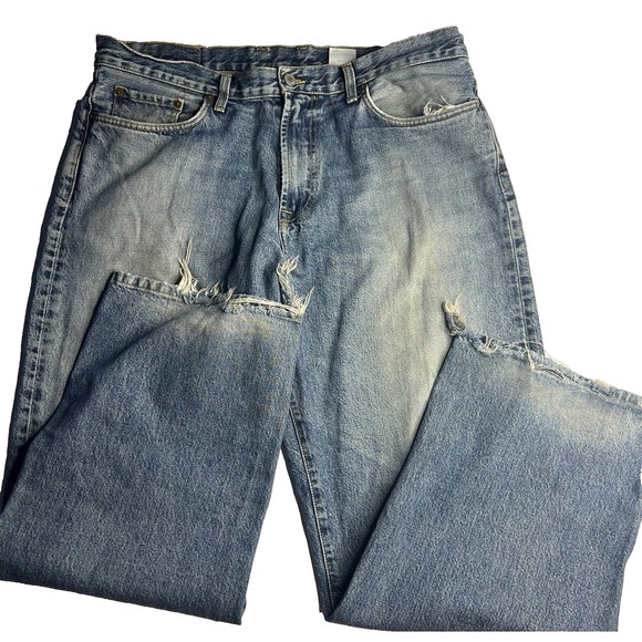 Vtg Y2K Lucky Brand Men Dungarees Denim Blue Jeans 36X30 Bootcut Grunge Skate - Picture 4 of 16